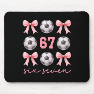 67 Meme Fußball-Mama-Schwester Coquette Bögen Rosa Mousepad