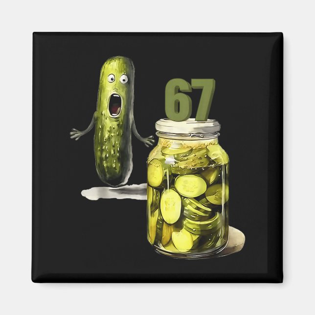 67 Meme Gurke Überraschung Ein Glas Geschnittene G Magnet (Vorne)