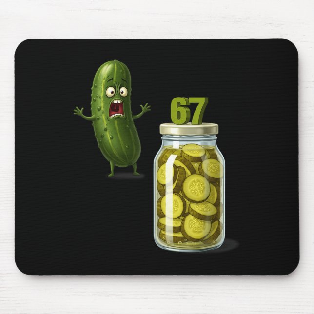 67 Meme Gurke Überraschung Ein Glas Geschnittene G Mousepad (Vorne)