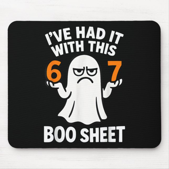 67 Meme Halloween Costume 6 7 Funny Boo Sheet Six  Mousepad (Vorne)