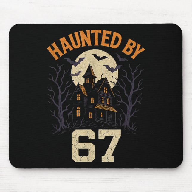 67 Meme Halloween Costume Haunted By 6-7 Brainrot  Mousepad (Vorne)
