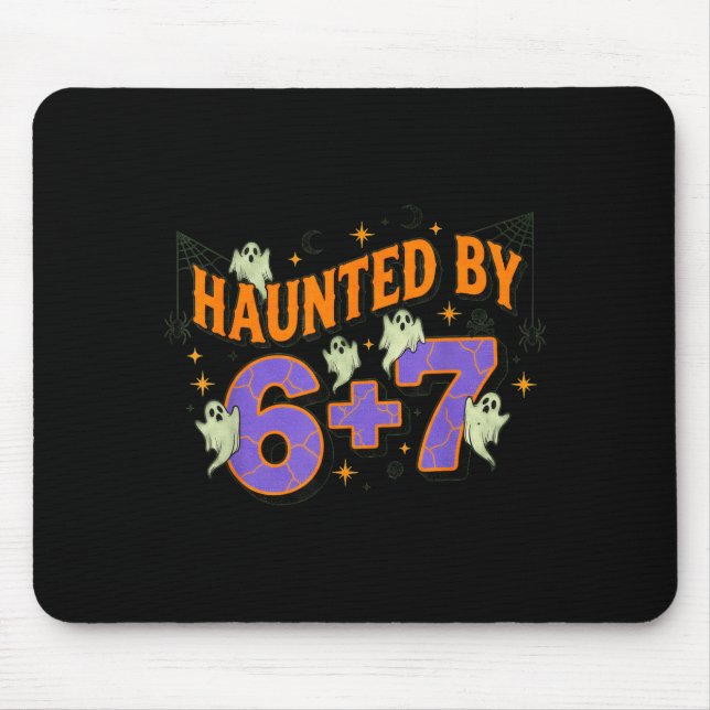 67 Meme Halloween Costume Haunted By 6-7  Mousepad (Vorne)