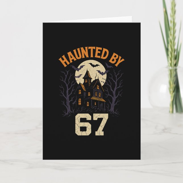 67 Meme Halloween Costume Haunted  Karte (Vorderseite)