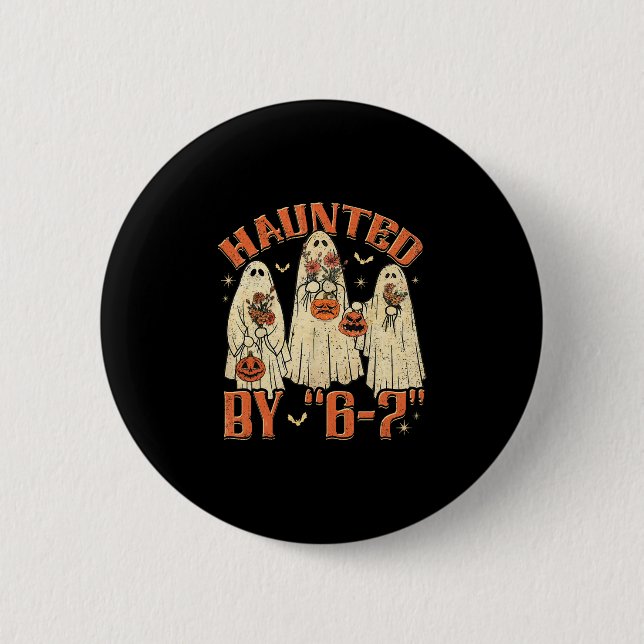 67 Meme Halloween Heiß  Button (Vorderseite)