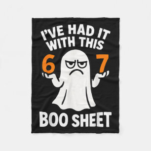 67 Meme Halloween-Kostüm 6 7 Lustiges Boo-Blatt Se Fleecedecke