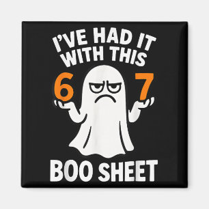 67 Meme Halloween-Kostüm 6 7 Lustiges Boo-Blatt Se Magnet