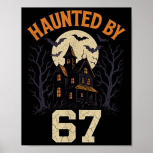 67 Meme Halloween-Kostüm heimgesucht von 6-7 Brain Poster