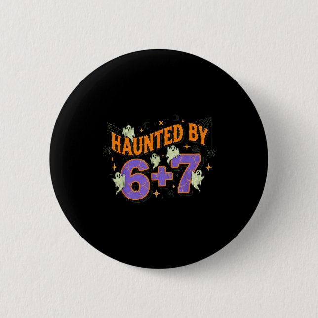 67 Meme Halloween-Kostüm heimgesucht von 6-7  Button (Vorderseite)