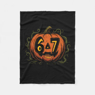 67 Meme Halloween-Kürbis - Six Seven Gen Alpha Z Fleecedecke