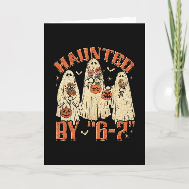67 Meme Halloween Verflucht  Karte (Vorderseite)