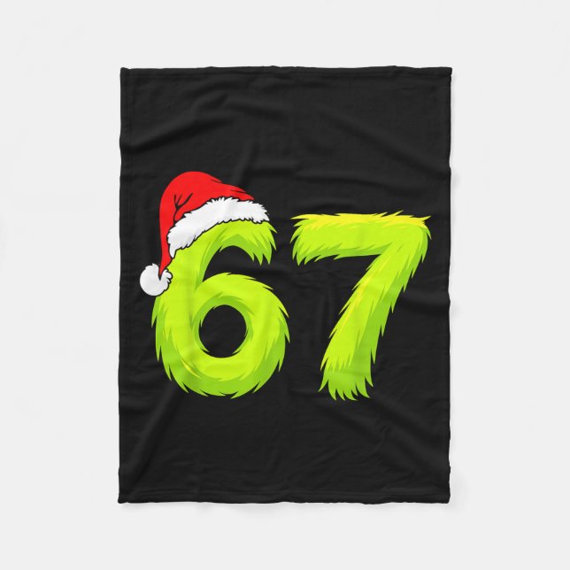 67 Meme Humor 6-7 Funny Six Seven Christmas  Fleecedecke (Vorderseite)
