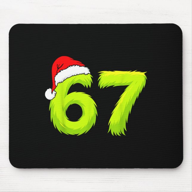 67 Meme Humor 6-7 Funny Six Seven Christmas  Mousepad (Vorne)