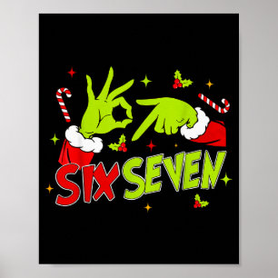 67 Meme Humor 6-7 Lustig Sechs Sieben Weihnachten  Poster