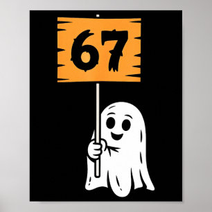 67 Meme Humor 6-7 Sechs Sieben Halloween  Poster