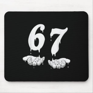 67 Meme Humor Nummer 6 7 Mousepad