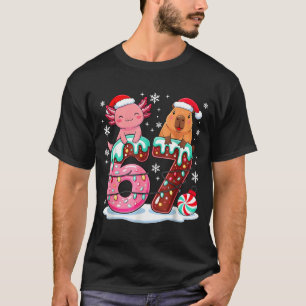 67 Meme Kawaii Axolotl Capybara Weihnachten Eiscre T-Shirt