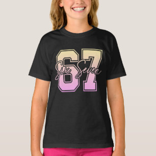 67 Meme Kinder T-Shirt - Lustige virale Zahlengraf