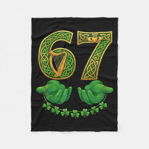 67 Meme Kleeblätter Six Seven Kleeblätter 6-7 St. Fleecedecke