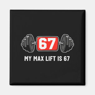 67 Meme Lustig 6 7 Sechs Sieben Gym Workout Gewich Magnet
