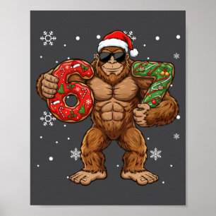67 Meme Lustig Big Foot Six Seven Weihnachten Xmas Poster