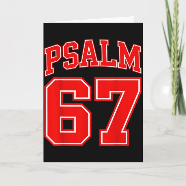 67 Meme Lustig Sechs Sieben Psalm 67 6-7 Meme  Karte (Vorderseite)