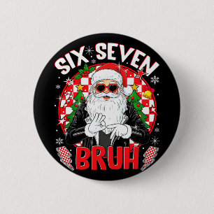 67 Meme Lustig Six Seven Bruh Weihnachten Santa 6 Button