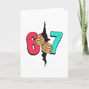 67 Meme Lustig Six Seven Gen Alpha Slang Xmas 6 7 Karte