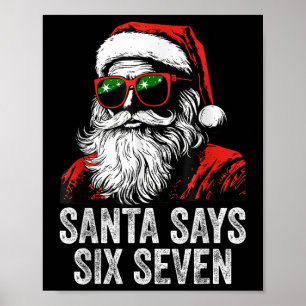 67 Meme Lustig Six Seven Weihnachten 6-7 Meme Sant Poster