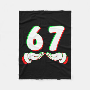 67 Meme Lustig Six Seven Weihnachts-Shirt Männer F Fleecedecke