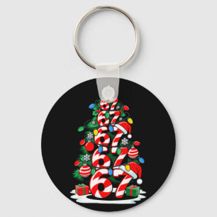 67 Meme Lustig Six Seven Weihnachtsbaum Lichter Xm Schlüsselanhänger