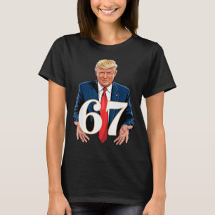 67 Meme Lustig Trump 67 Hände Meme Slang 6 7 Hände T-Shirt