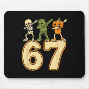 67 Meme Lustige Halloween Zahlen Sechs Sieben Männ Mousepad
