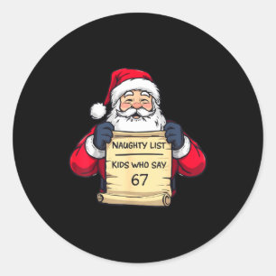 67 Meme Lustige Sechs Sieben Weihnachten Für Männe Runder Aufkleber