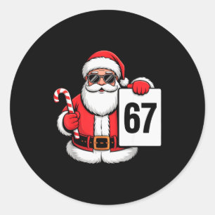 67 Meme Lustige Sechs Sieben Weihnachten Für Männe Runder Aufkleber