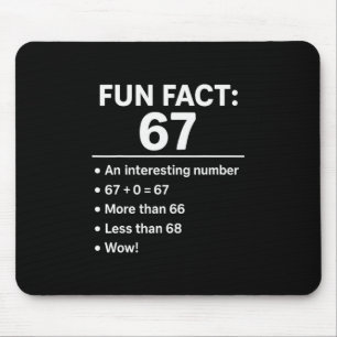 67 Meme Lustige Tatsache - Six Seven Gen Alpha Z L Mousepad