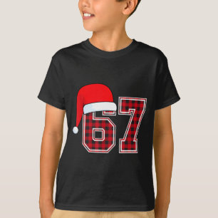 67 Meme Lustige Weihnachten Rotes Karo Xmas Schlaf T-Shirt