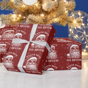 67 Meme Lustiger Santa sagt sechs sieben Weihnacht Geschenkpapier