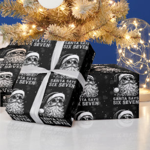 67 Meme Lustiger Santa sagt sechs sieben Weihnacht Geschenkpapier