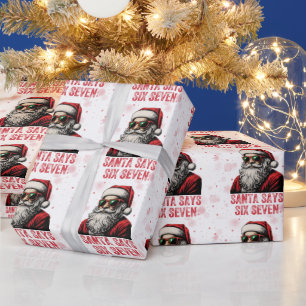 67 Meme Lustiger Santa sagt sechs sieben Weihnacht Geschenkpapier