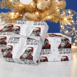 67 Meme Lustiger Santa sagt sechs sieben Weihnacht Geschenkpapier