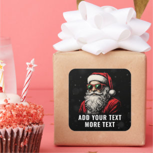 67 Meme Lustiger Santa sagt sechs sieben Weihnacht Quadratischer Aufkleber