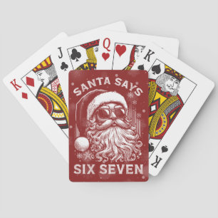 67 Meme Lustiger Santa sagt sechs sieben Weihnacht Spielkarten