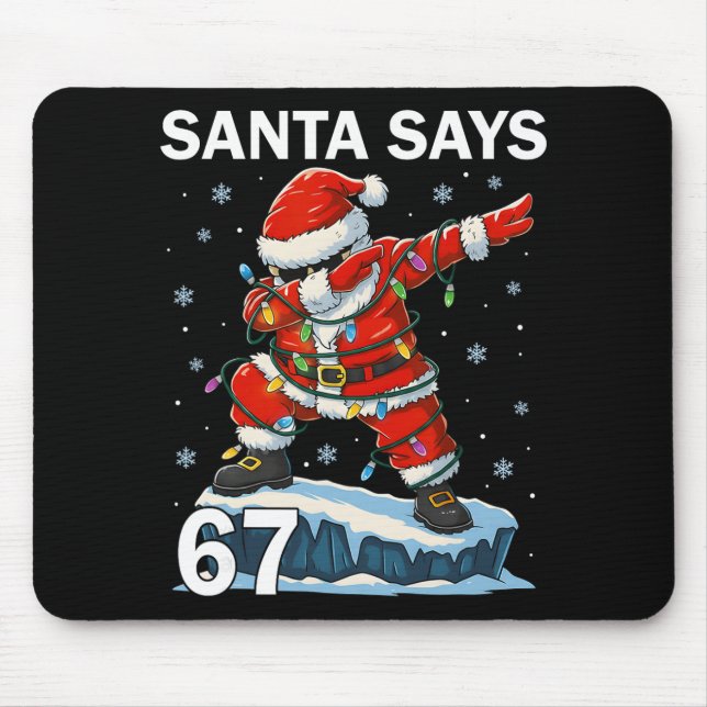67 Meme Lustiger Sechs Sieben Weihnachten 6-7 Meme Mousepad (Vorne)
