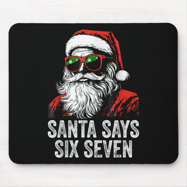 67 Meme Lustiger Sechs Sieben Weihnachten 6-7 Meme Mousepad (Vorne)