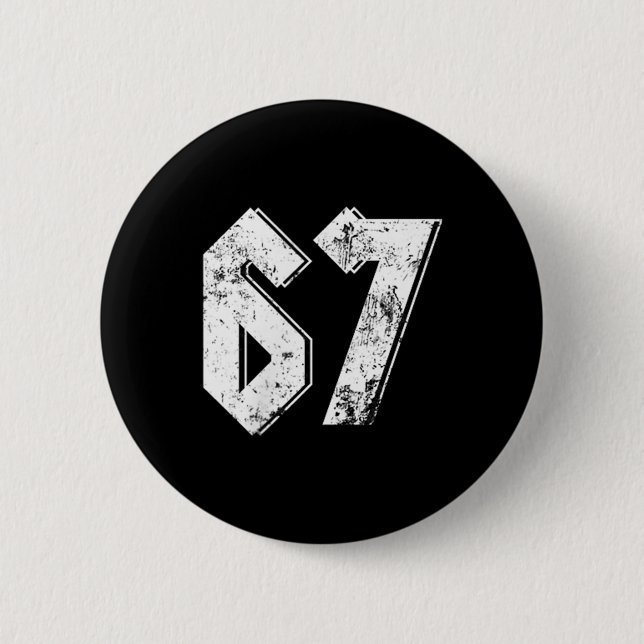 67 Meme Lustiger Six Seven Meme 6 7  Button (Vorderseite)