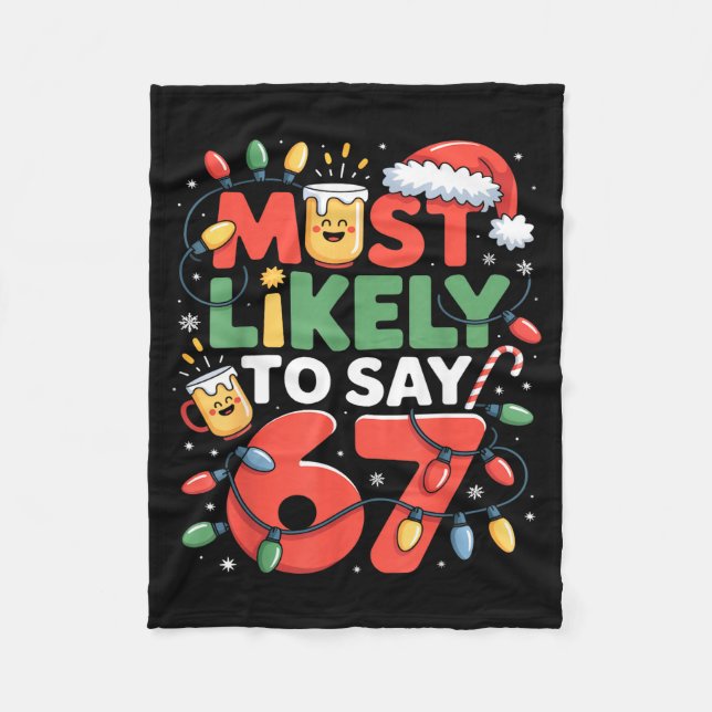 67 Meme Lustiger Weihnachts-Meme-Design Am Wahrsch Fleecedecke (Vorderseite)