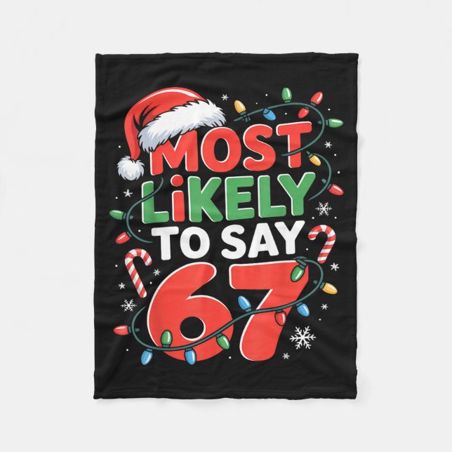 67 Meme Lustiger Weihnachts-Meme-Design Am Wahrsch Fleecedecke (Vorderseite)