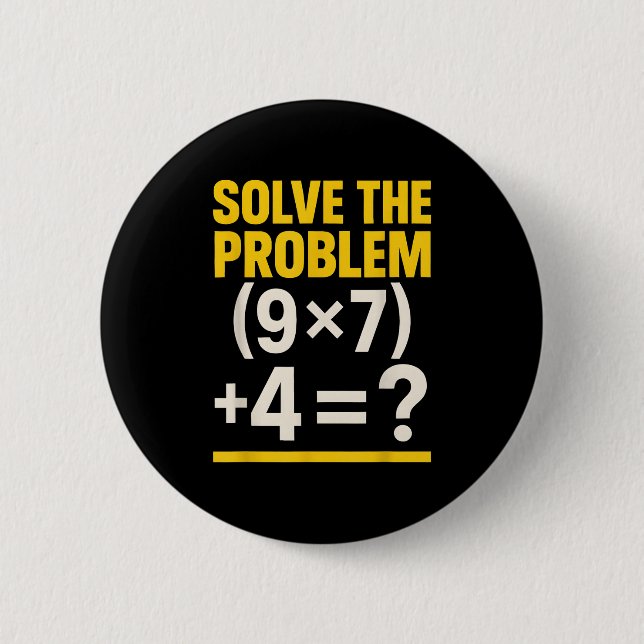 67 Meme Math Teacher Funny School 6-7 Brain Rot Si Button (Vorderseite)