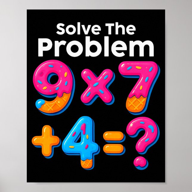 67 Meme Math Teacher Ice Cream Drip 6 7 Brainrot S Poster (Vorne)