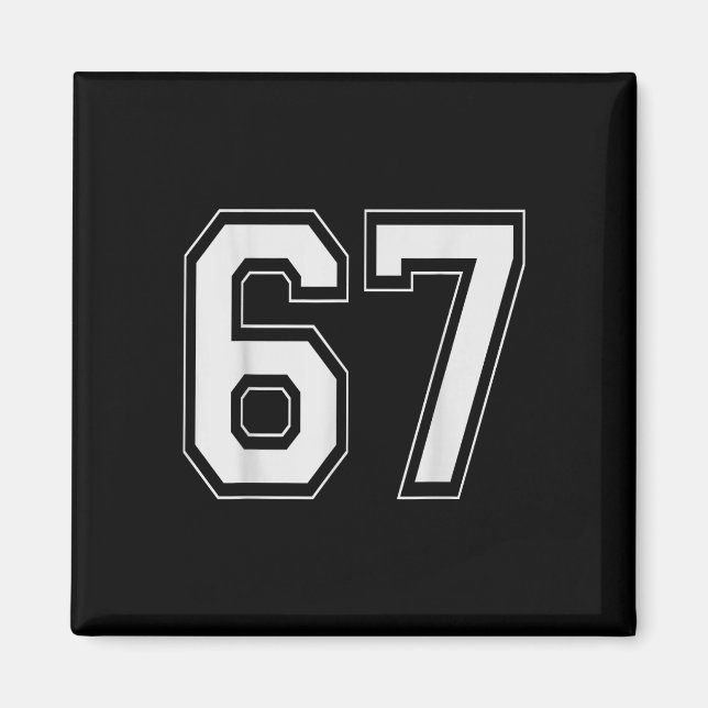 67 Meme Nummer Sechs Sieben Gen Alpha Slang 6 7  Magnet (Vorne)